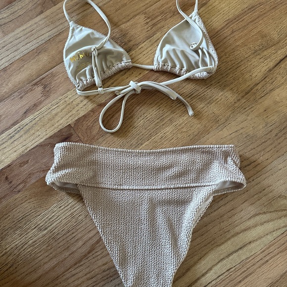 Show Me Your Mumu Women's Cream Tan Brown Bikini Set - Picture 4 of 6